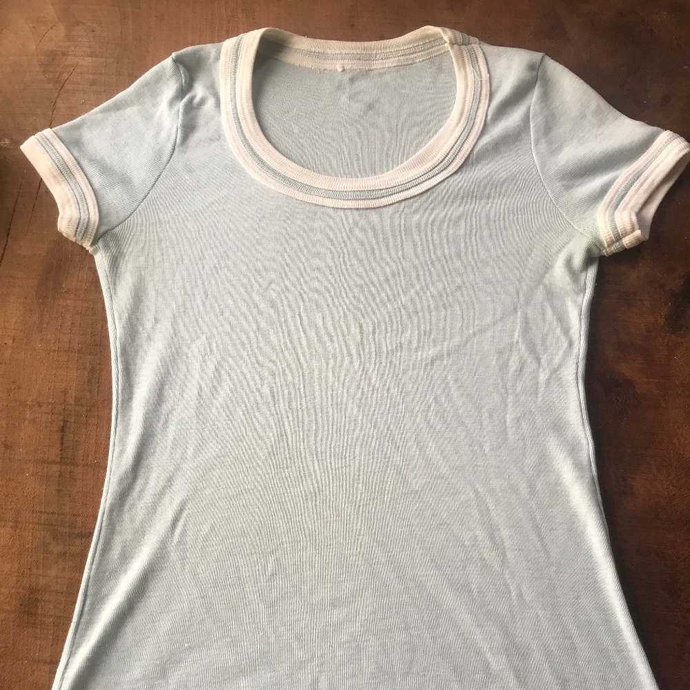 Vintage Trim Tee Baby Blue